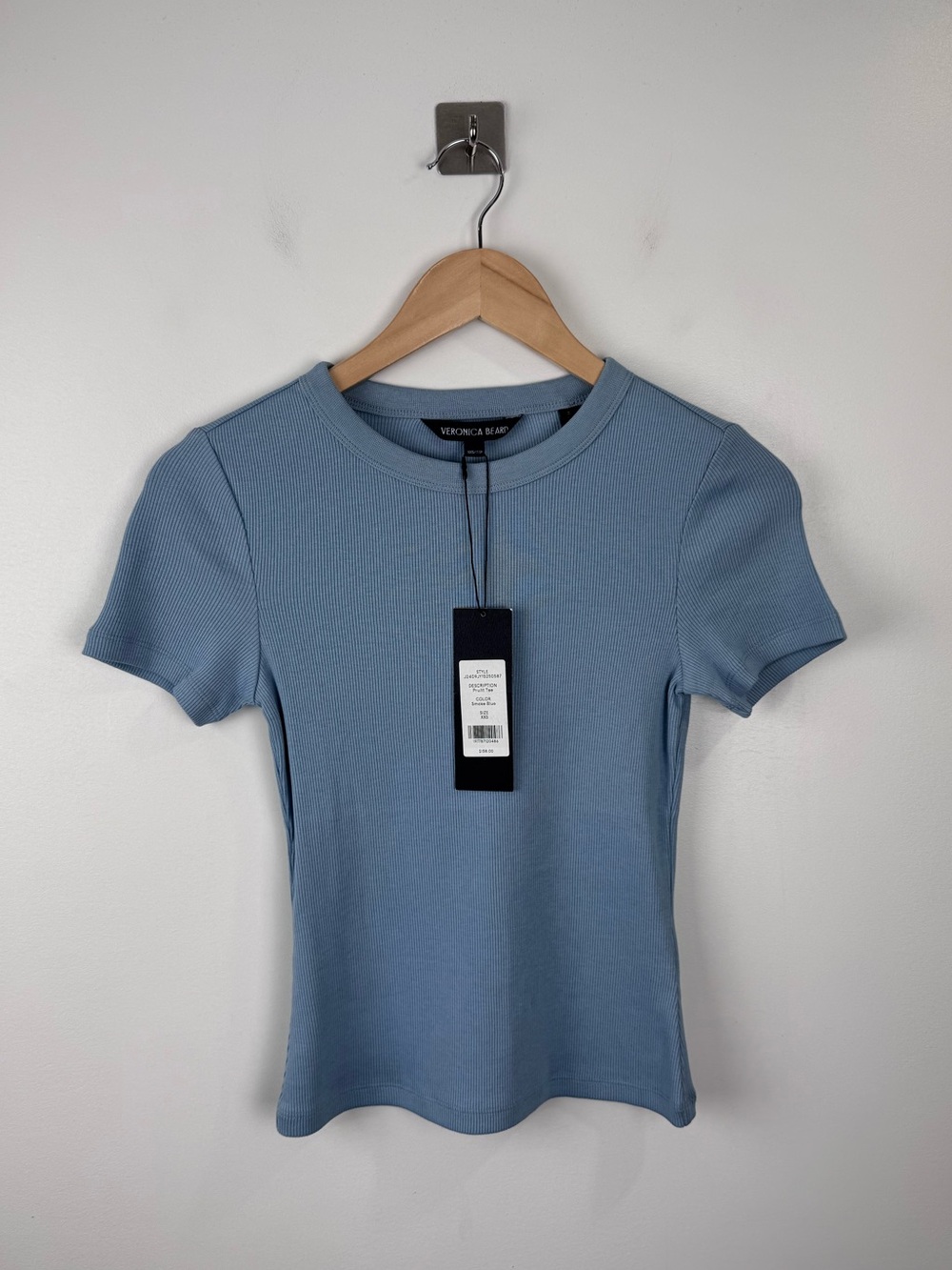 NWT Veronica Beard Women Pruitt Tee Shirt Blue Size XXS
